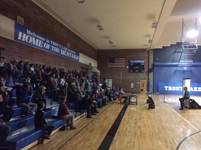 Great turnout at the Era of Megafires presentation in Trout Lake, WA.